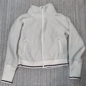 Athleta Cream Teddy Jacket